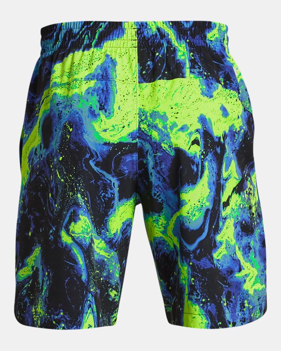 Men's Project Rock Woven Printed Shorts in Green image number 6